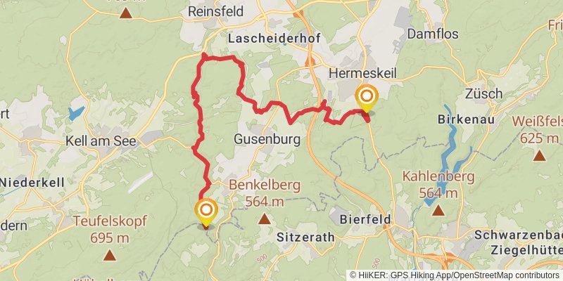 Saar-Hunsrück-Steig stage 6 Map