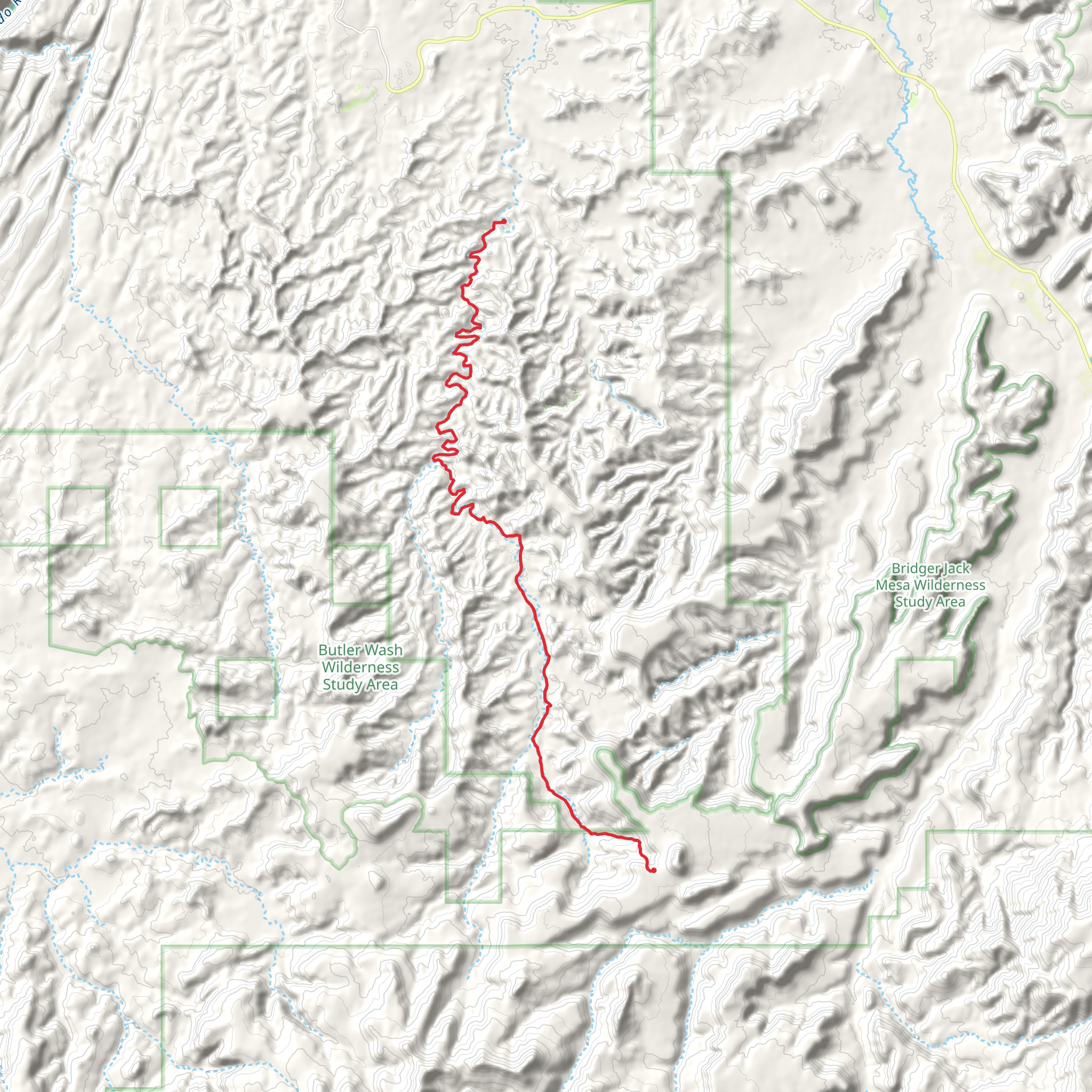 Salt Creek Canyon Trail mobile static map