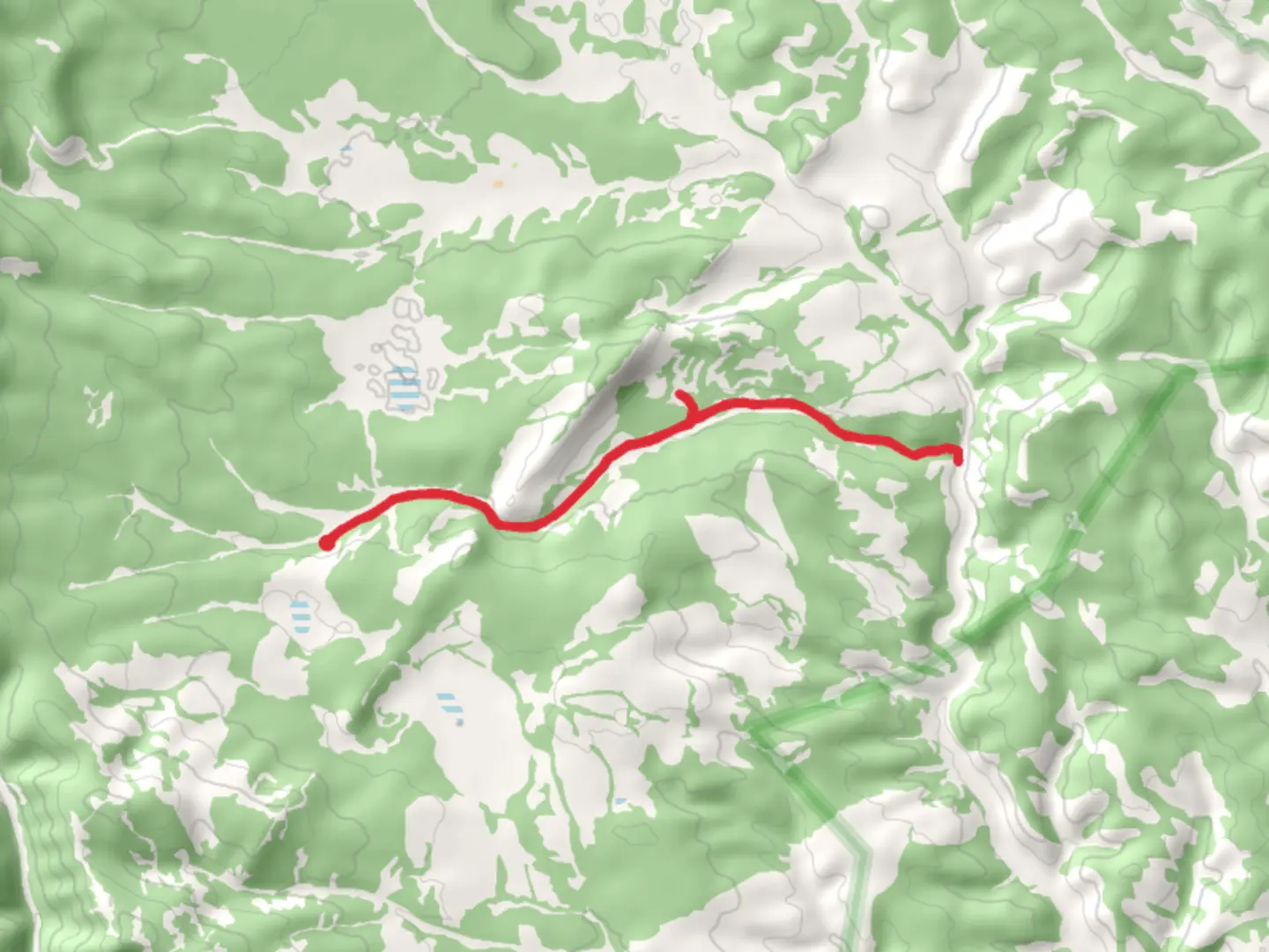 An image depicting the trail Seally Canyon and North Ponil Creek and its surrounding area.