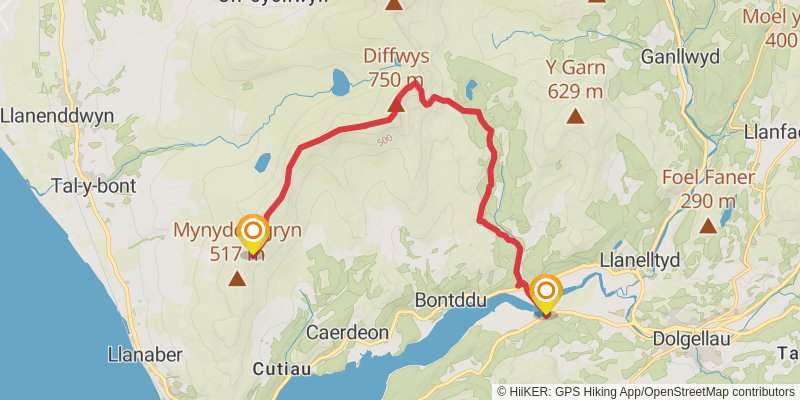 Cadair Idris and Barmouth Loop stage 3 Map
