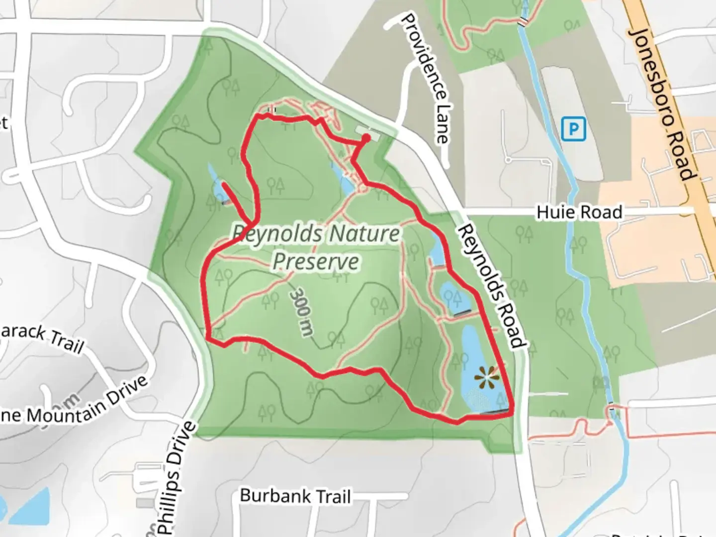 An image depicting the trail Azalea Pond, Woodland Pond and Big Pond Loop and its surrounding area.