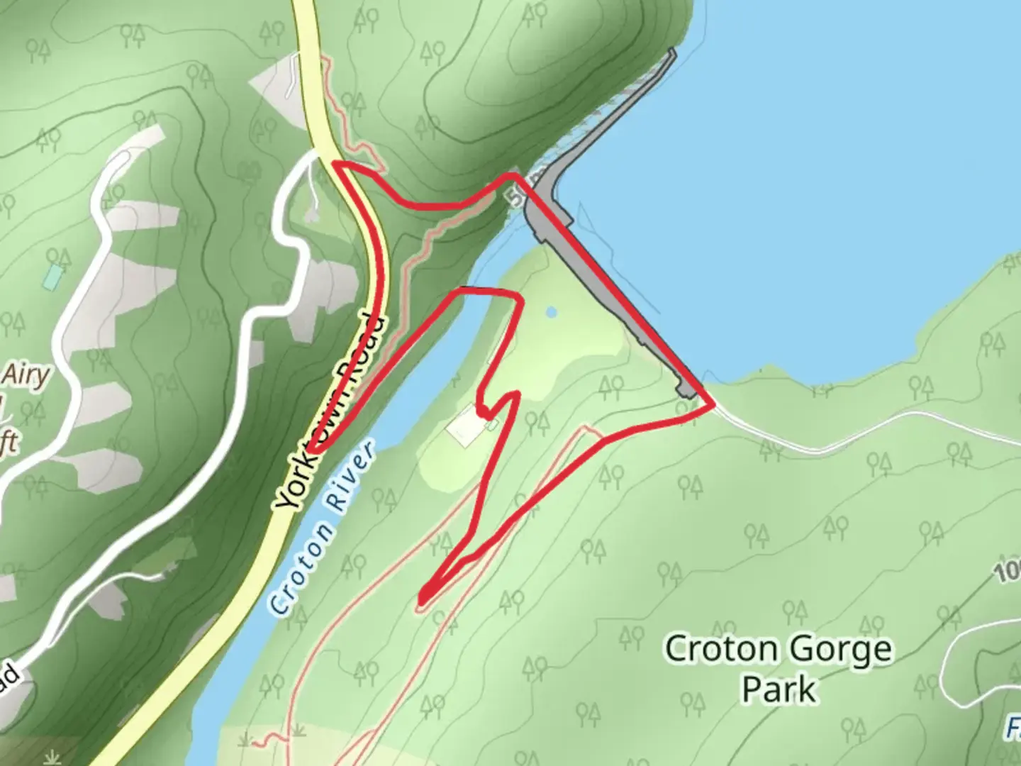 An image depicting the trail Old Croton Aqueduct Trail Loop and its surrounding area.