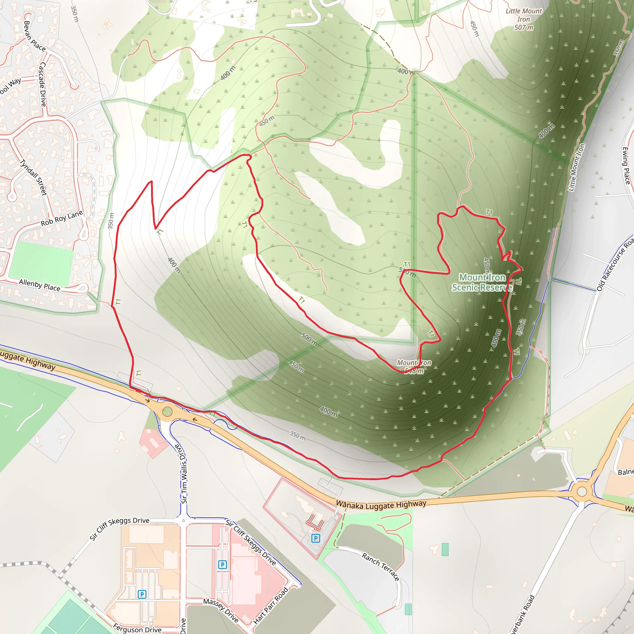 Mount Iron Track mobile static map
