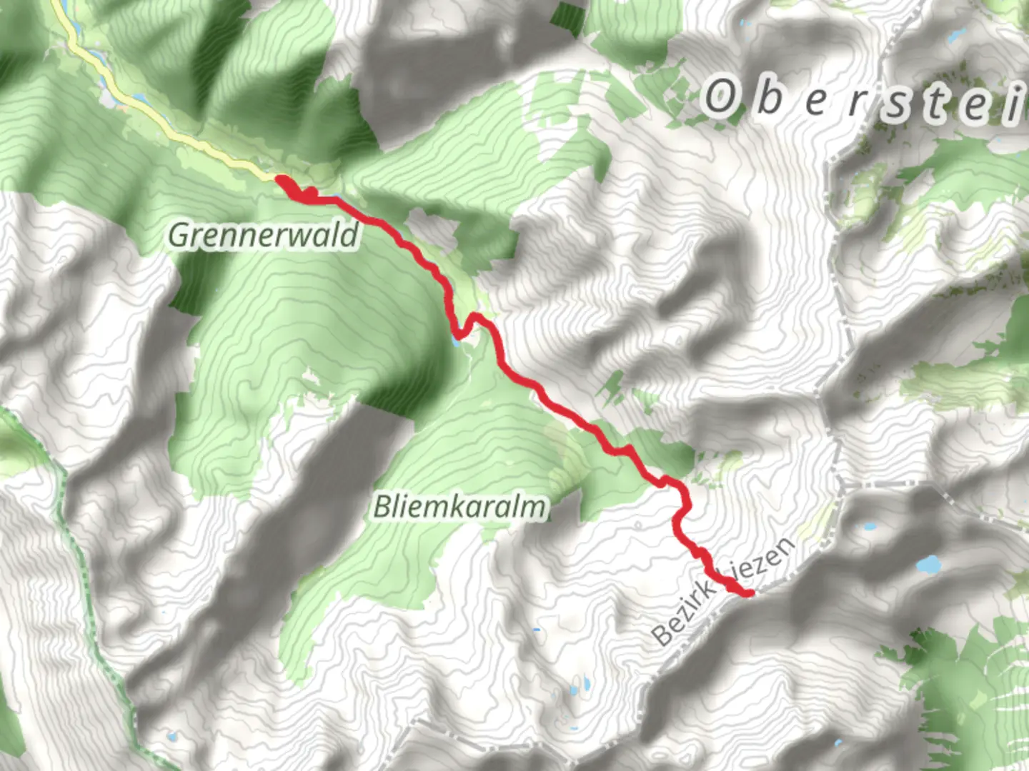 An image depicting the trail Glattjoch Chapel Trail and its surrounding area.
