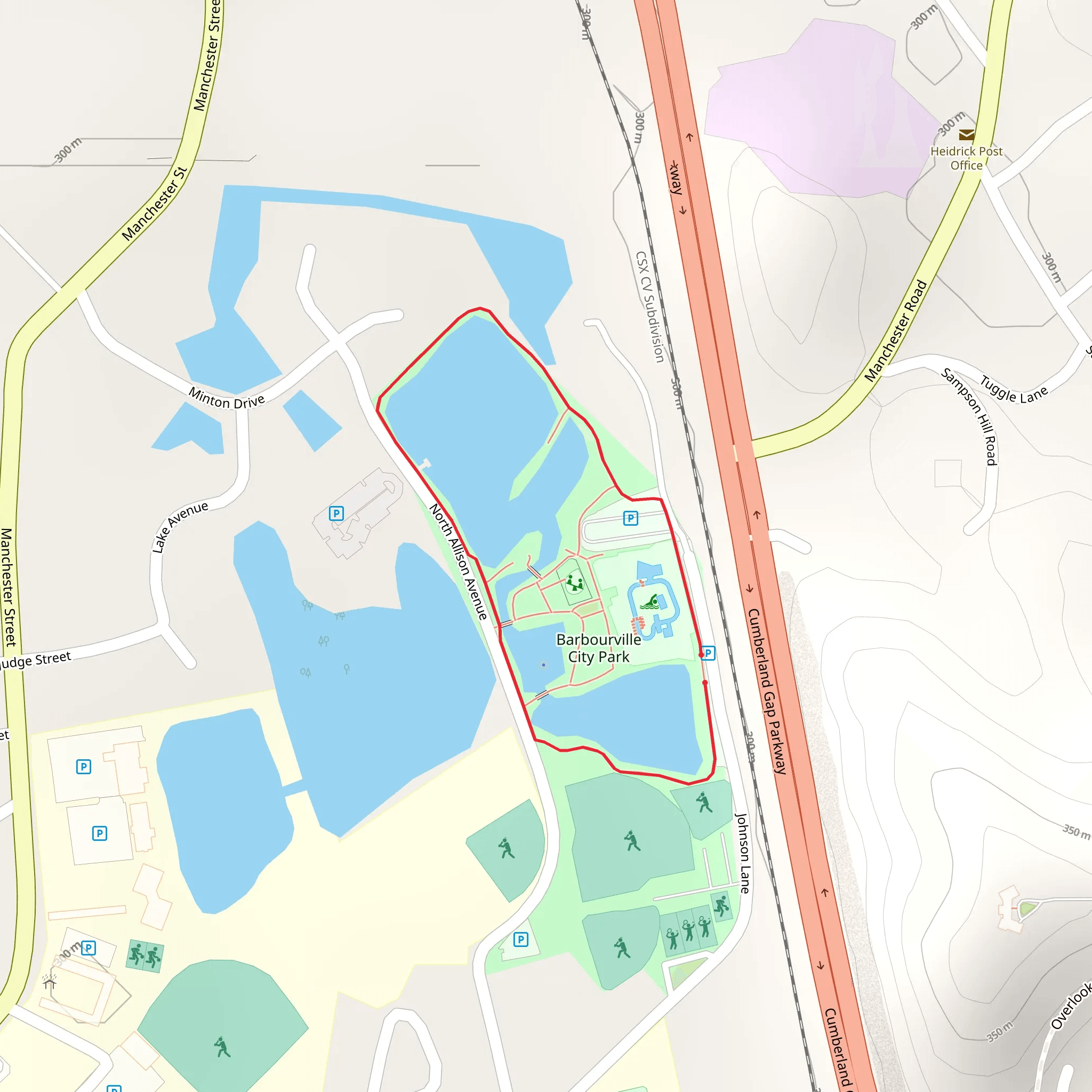 Barbourville City Park Loop mobile static map