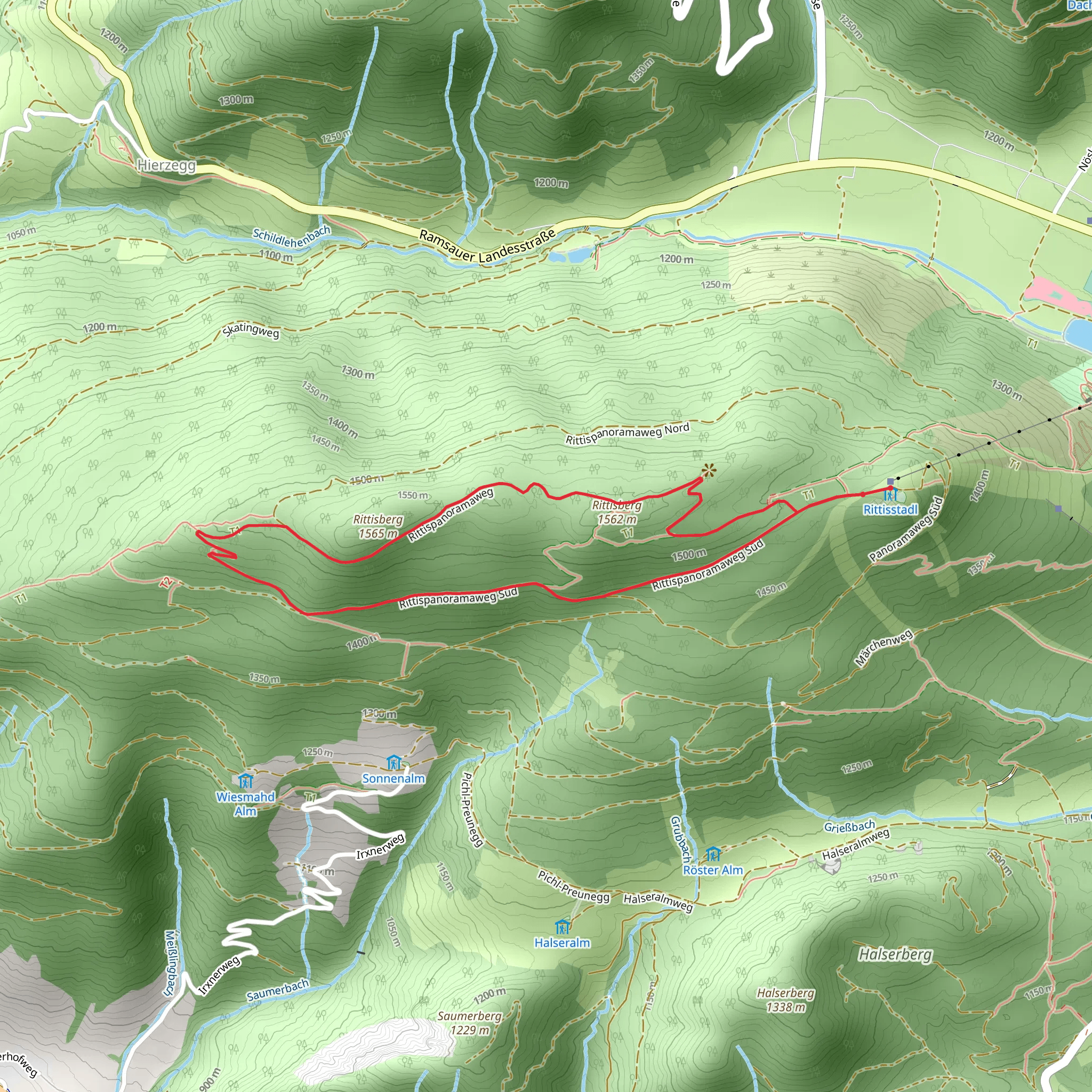 Rittispanorama Trail mobile static map