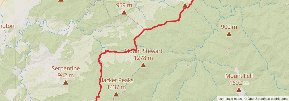Te Araroa Trail stage 109 Map