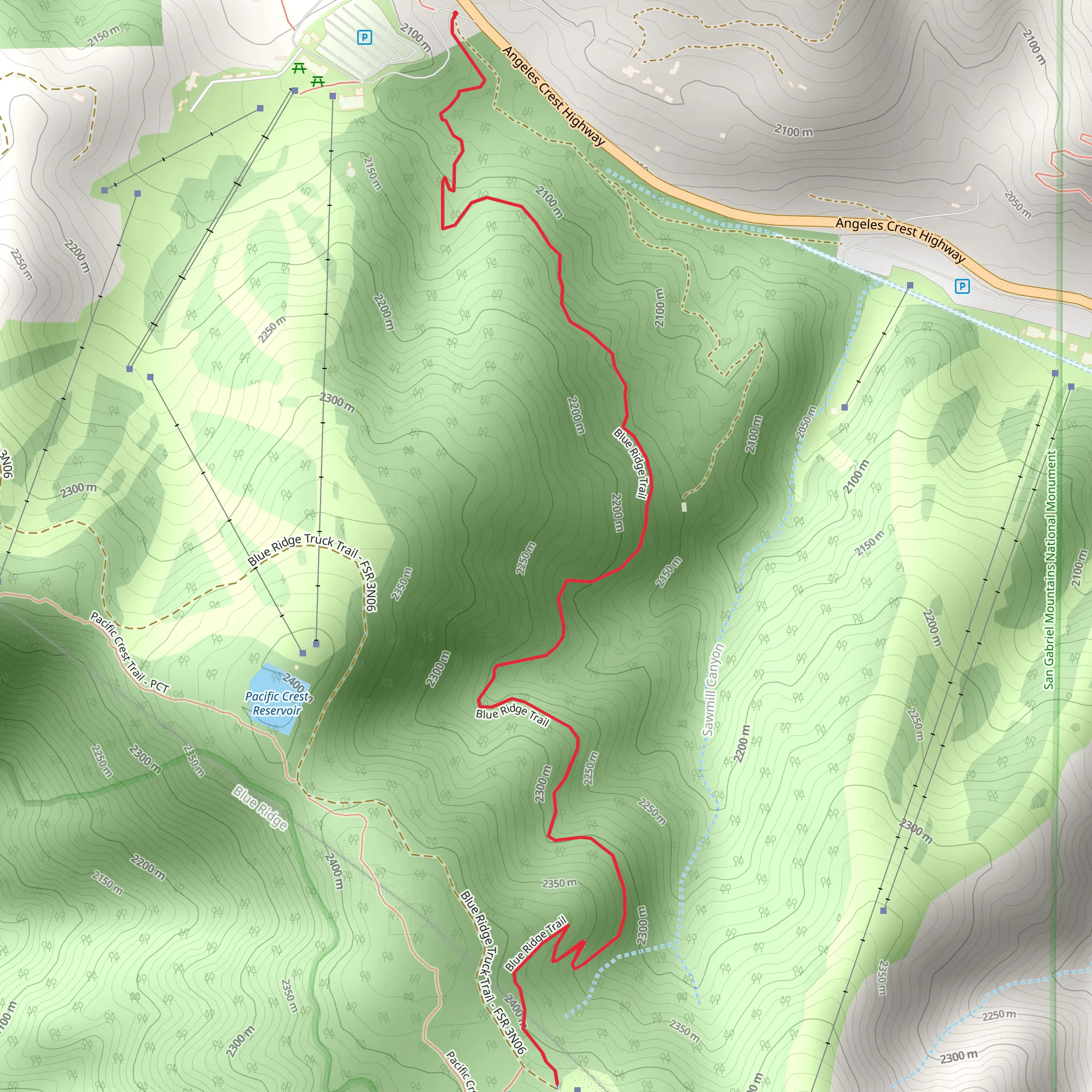 Blue Ridge Trail mobile static map