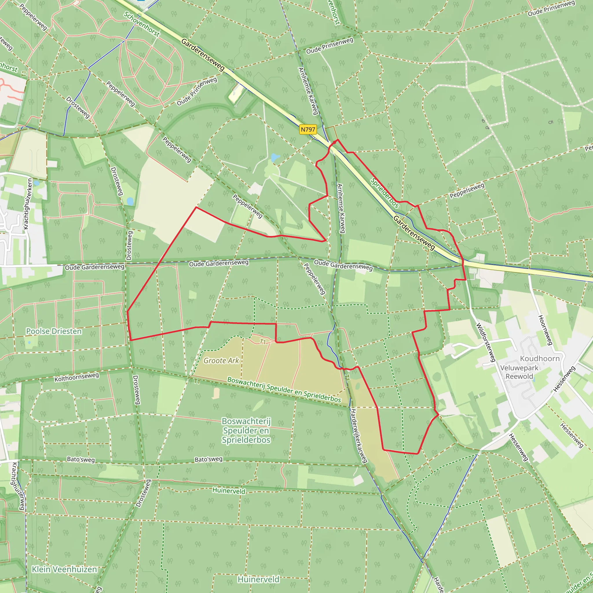 Peppelerboom Loop mobile static map