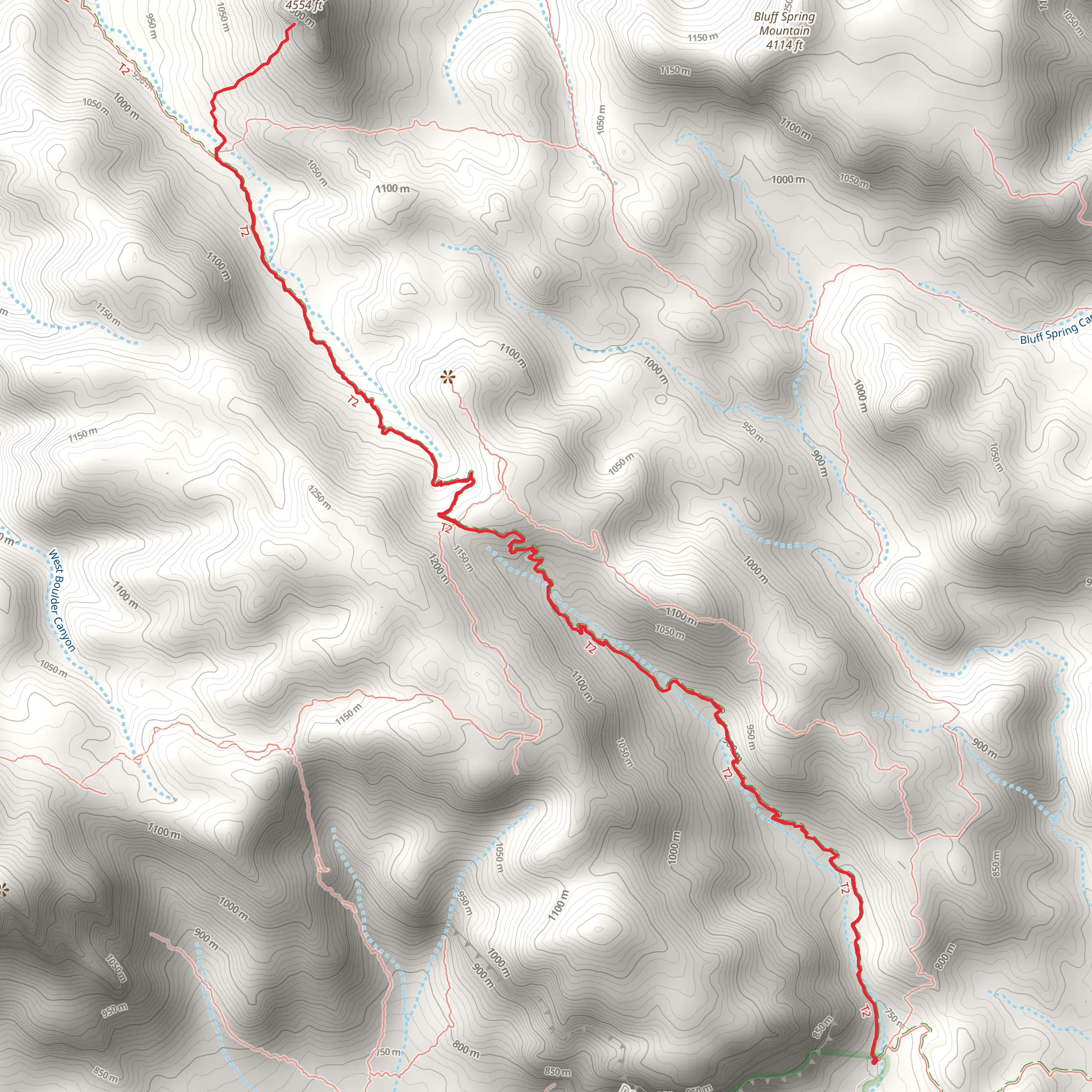 Weaver's Needle via Peralta Canyon Trail mobile static map