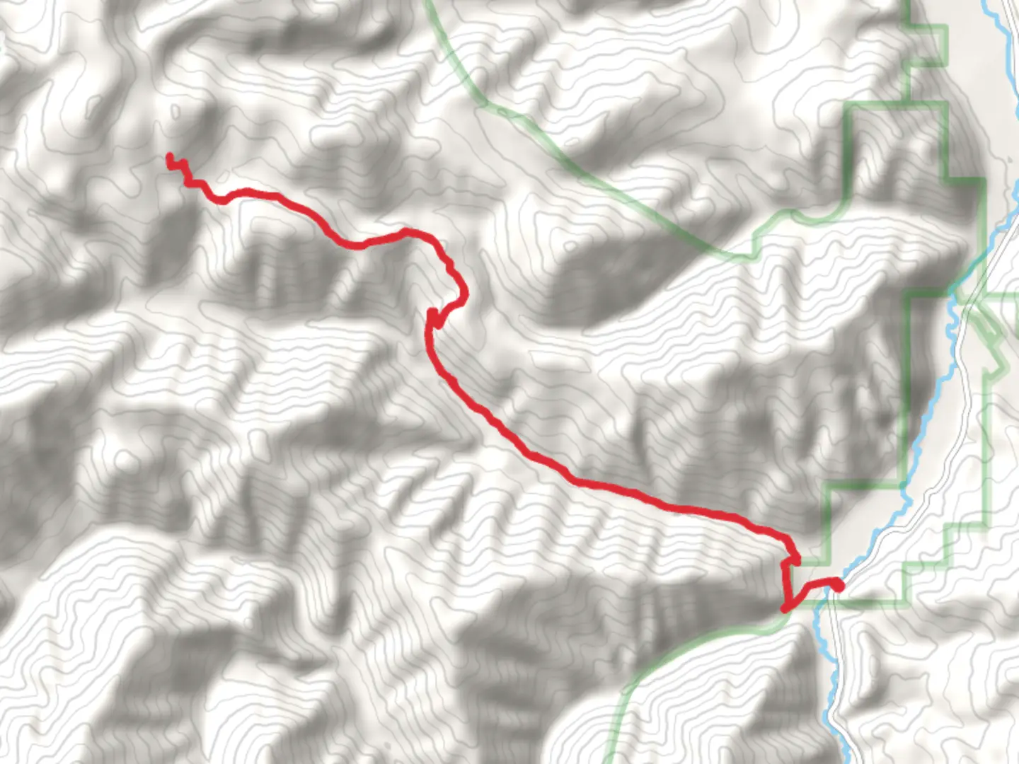 An image depicting the trail Chicken Creek Trail and its surrounding area.