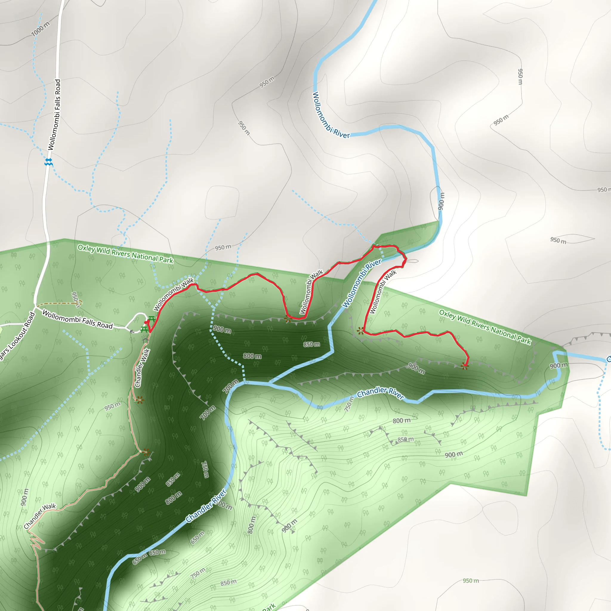 Wollomombi Walking Track mobile static map