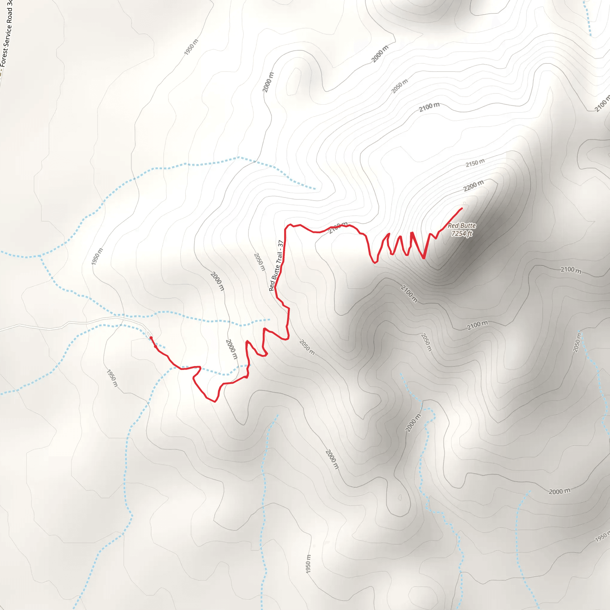 Red Butte Trail mobile static map