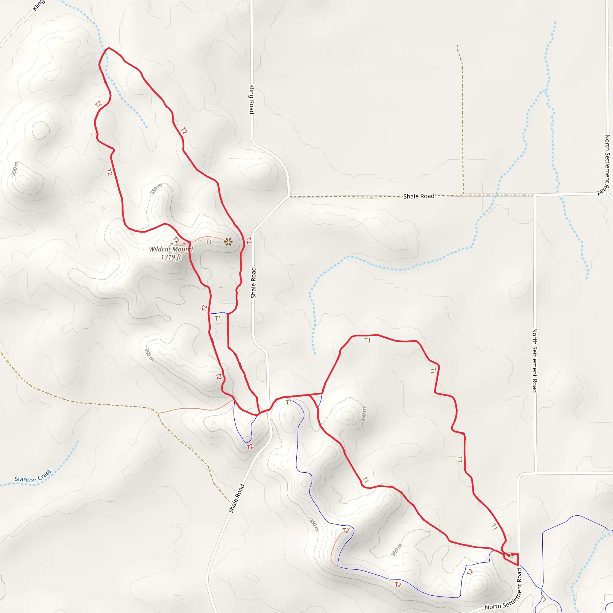 Red Oak - Wildcat Mountain Loop mobile static map