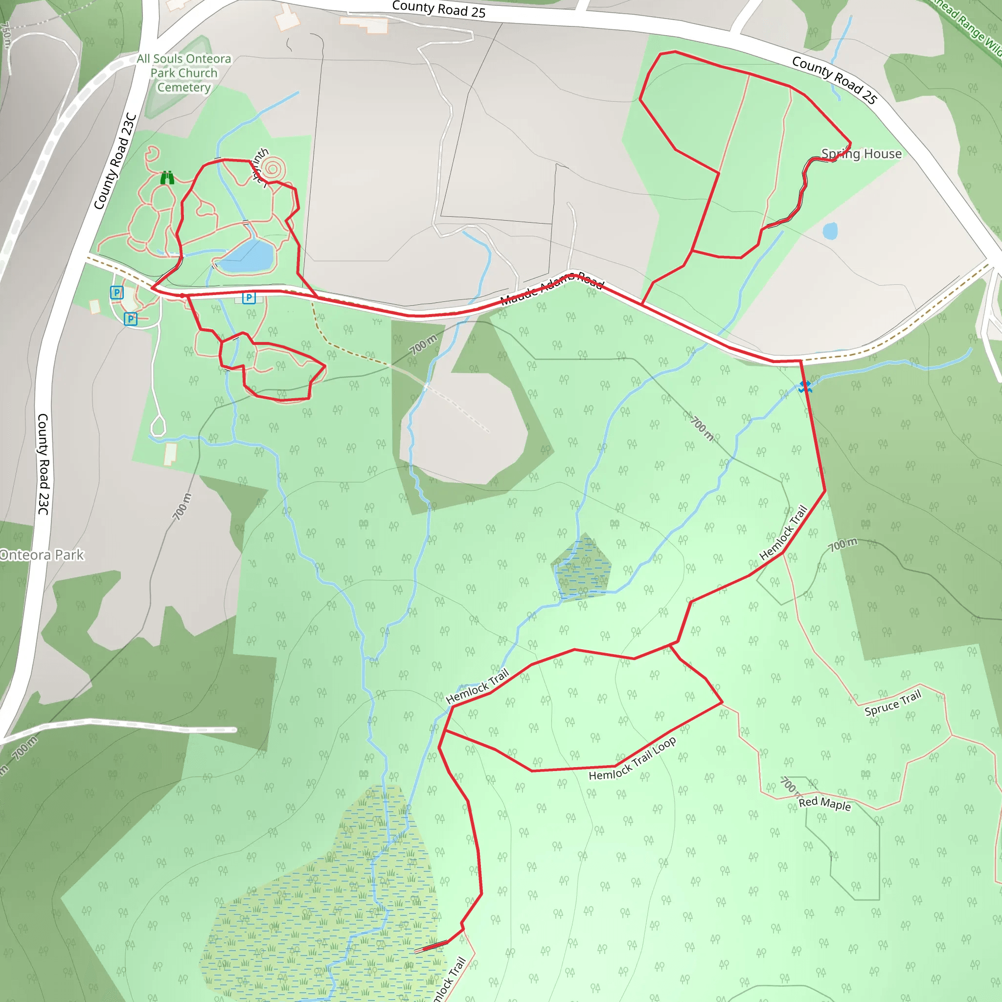 Onteora Park Loop mobile static map