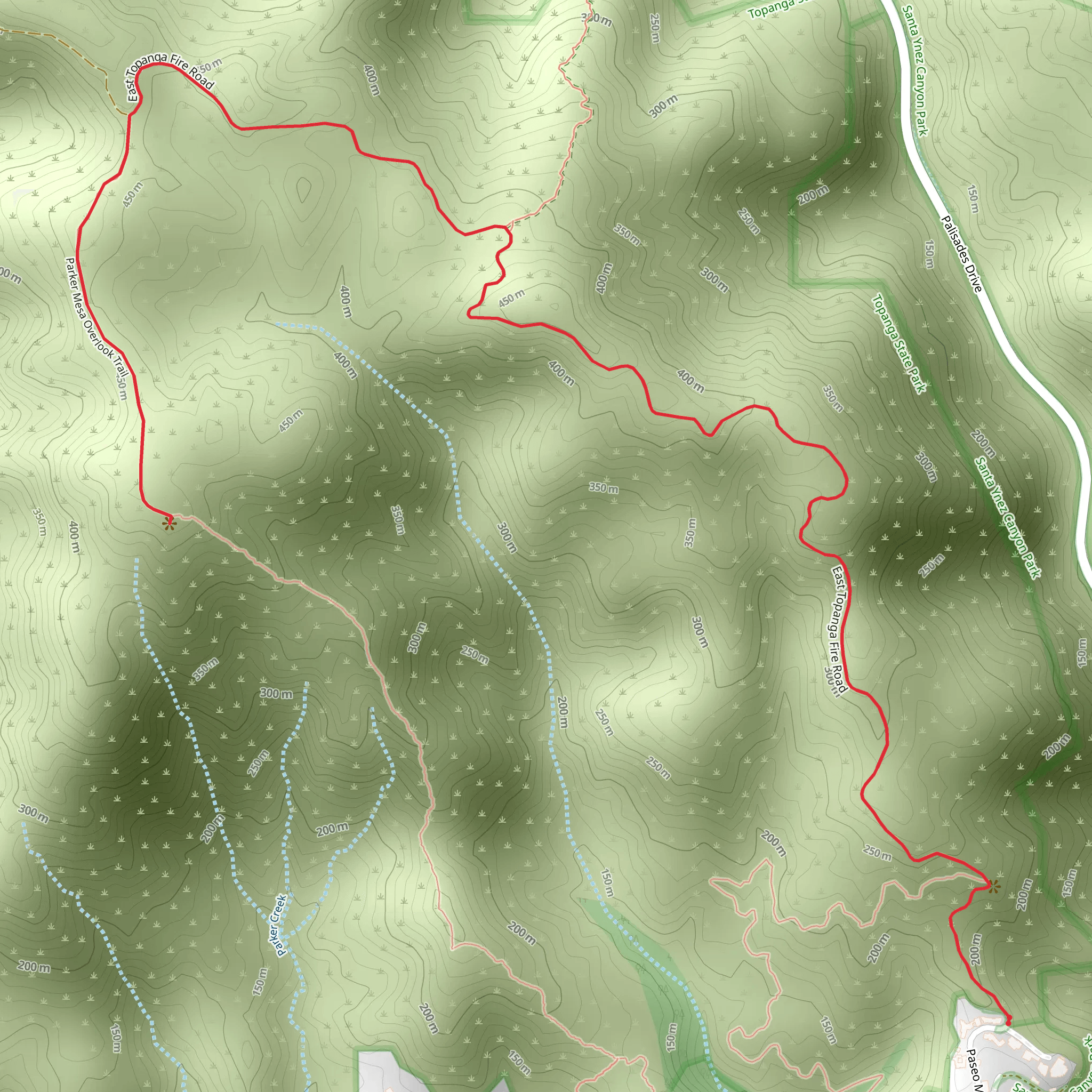 Paseo Miramar Trail mobile static map