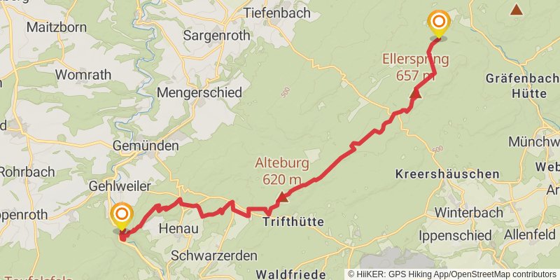 Soonwaldsteig stage 2 Map