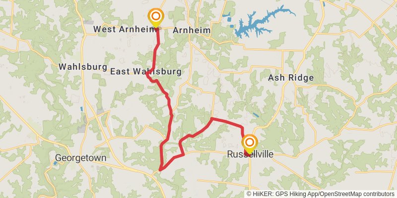 American Discovery Trail North Route stage 79 Map