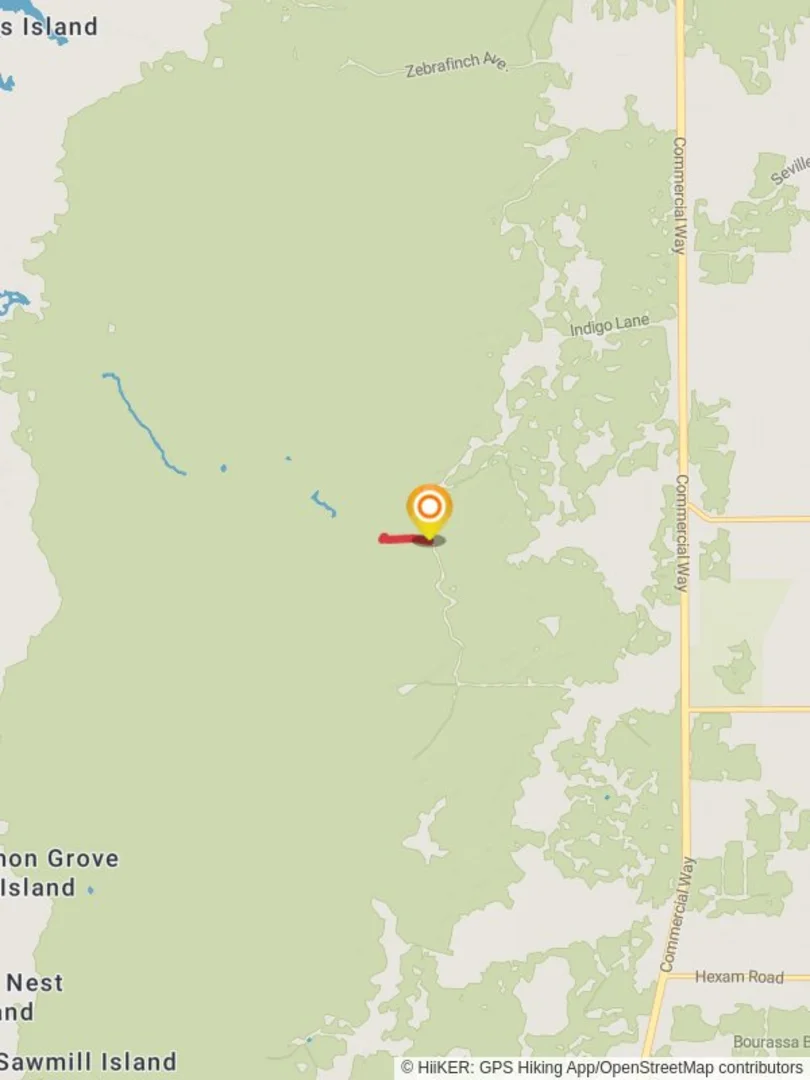 An image depicting the trail Indigo Lane and its surrounding area.