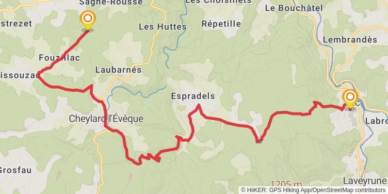GR70 - Stevenson Trail stage 6 Map