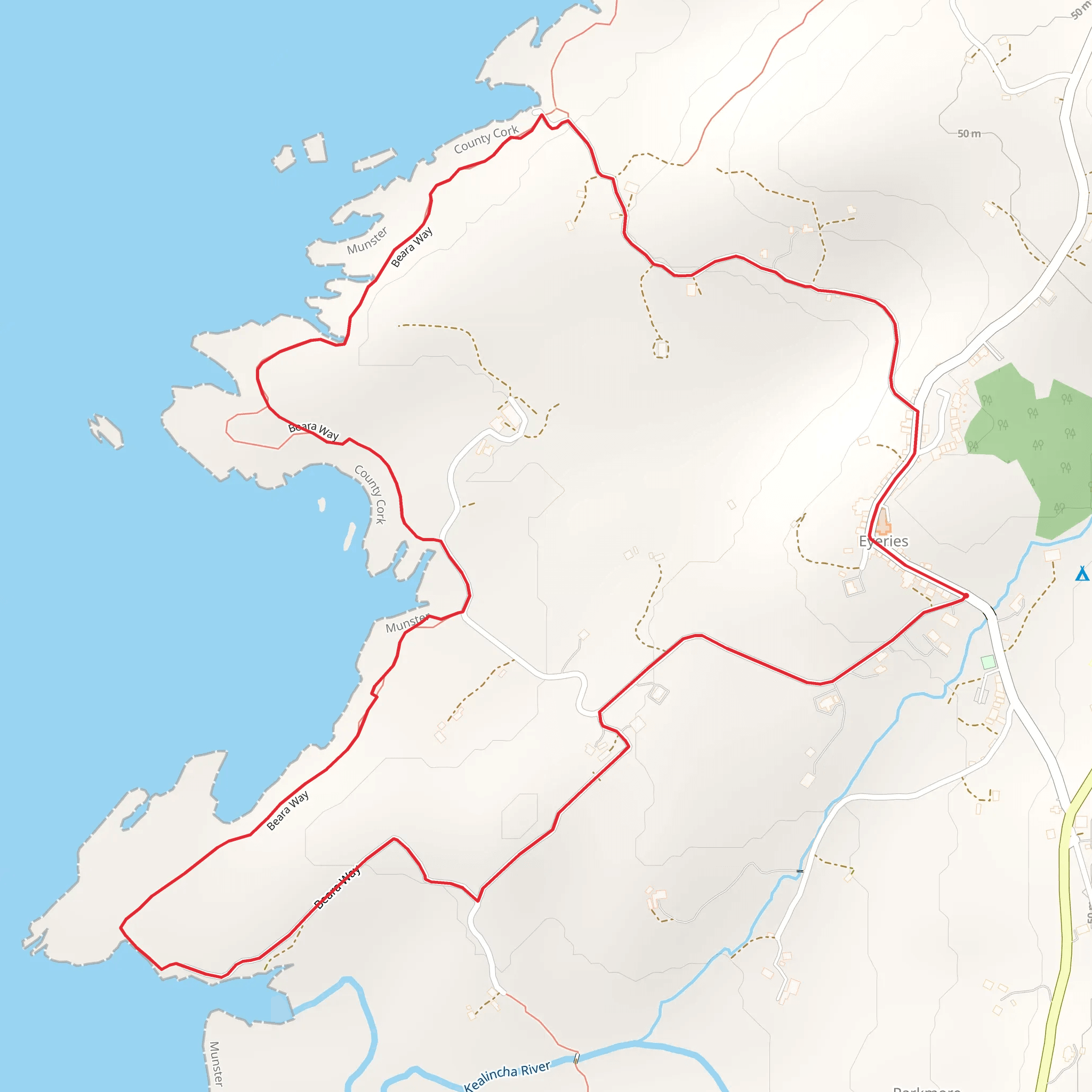 Eyeries - Creha Quay Loop mobile static map