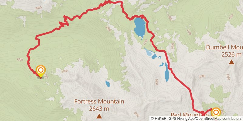 Spider Meadow - Buck Creek Pass Loop stage 2 Map