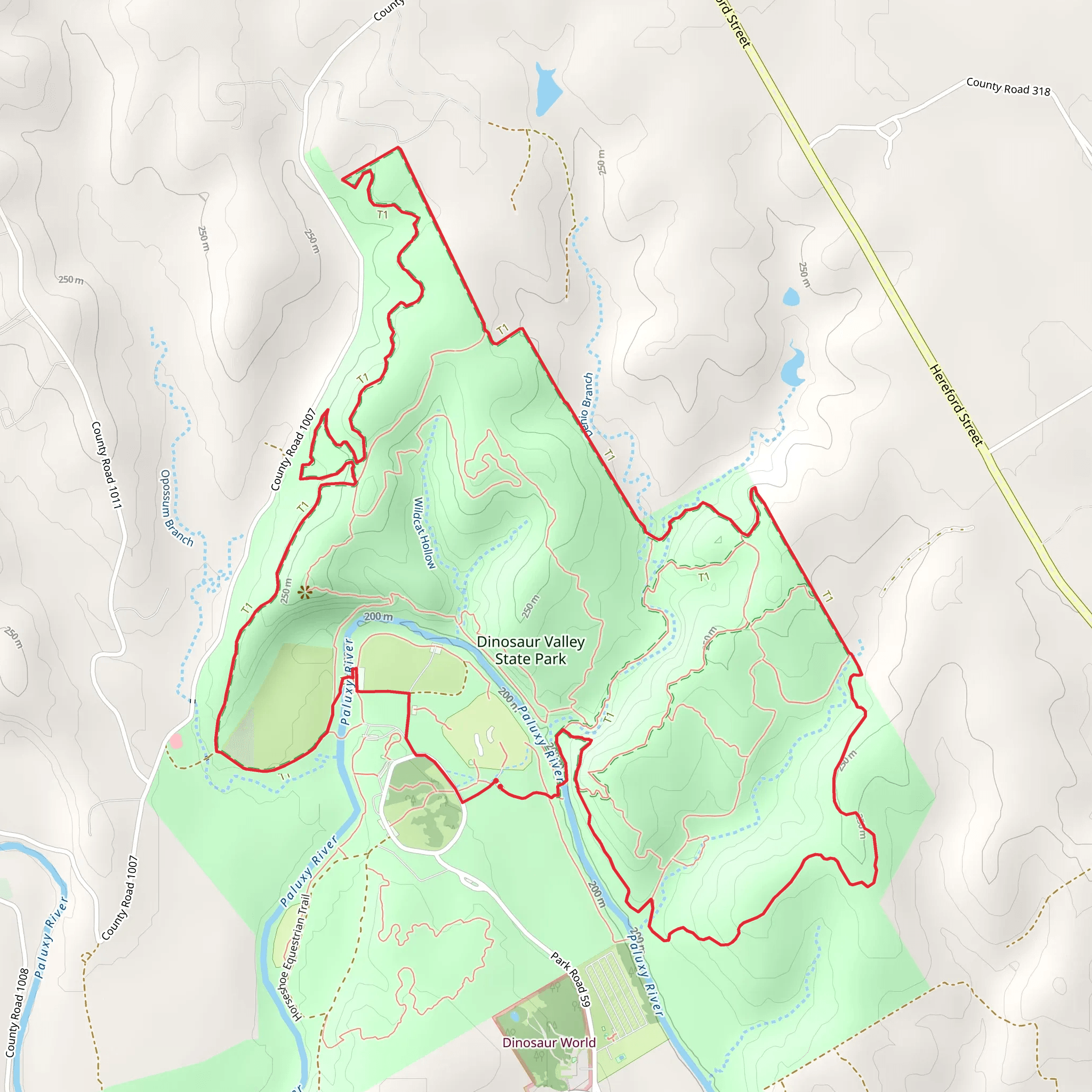 Cedar Brake Outer Loop Trail mobile static map