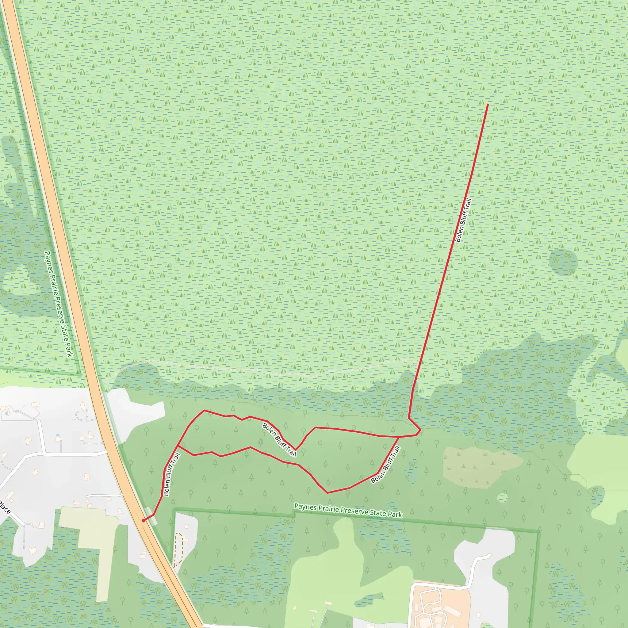 Bolen Bluff Loop Trail mobile static map