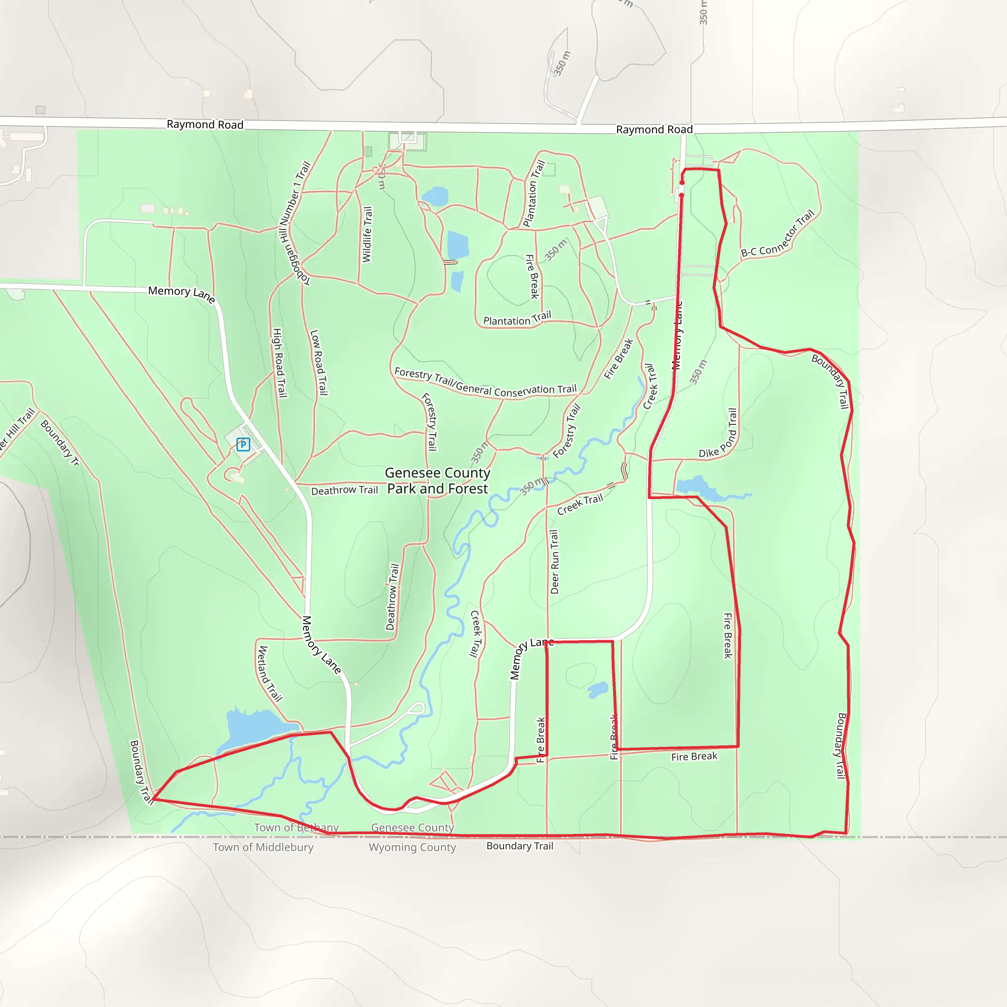 Genesee County Park and Forest Loop mobile static map