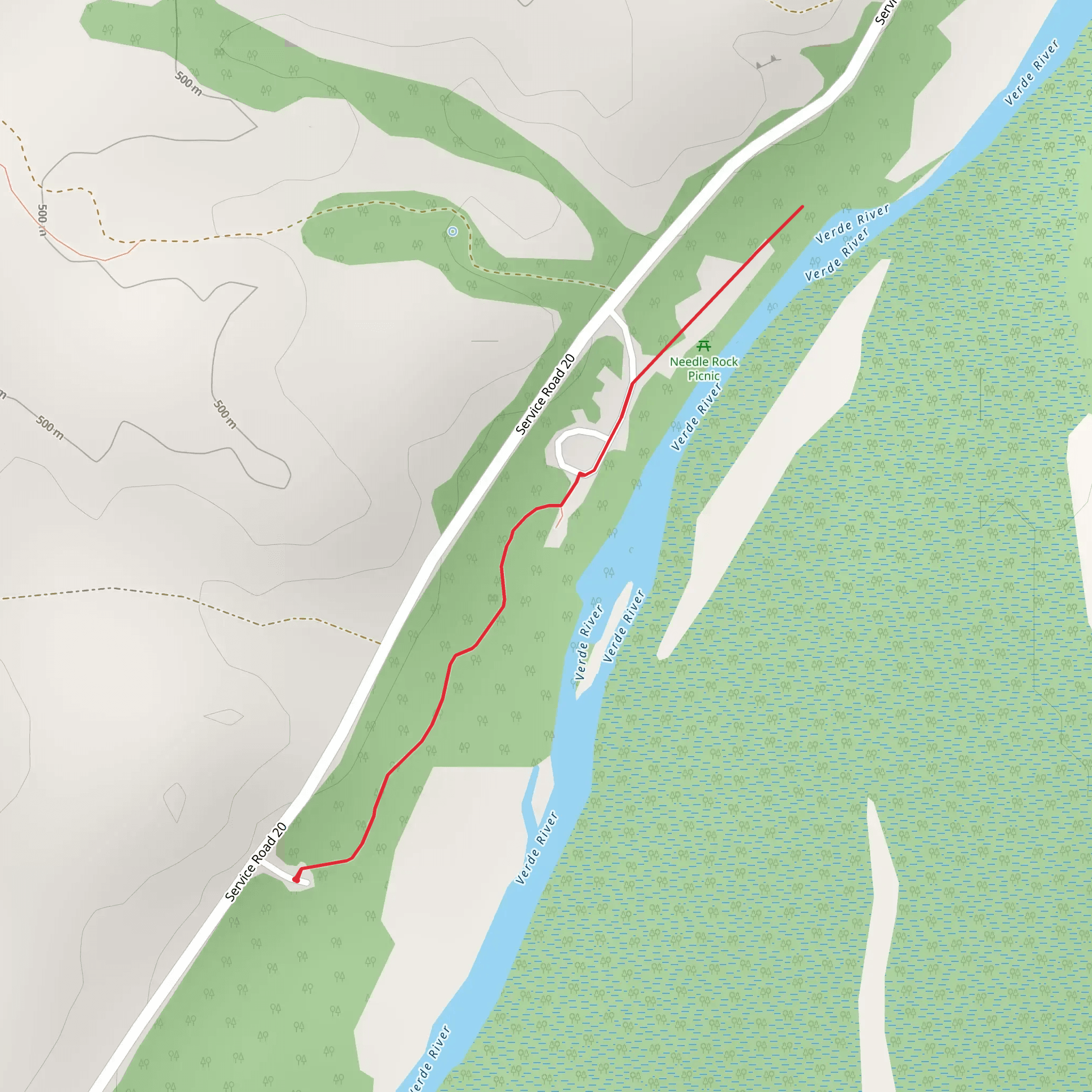 Verde River Out and Back mobile static map