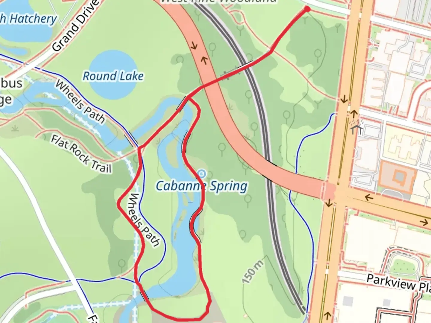 An image depicting the trail Prairie Boardwalk Loop and its surrounding area.