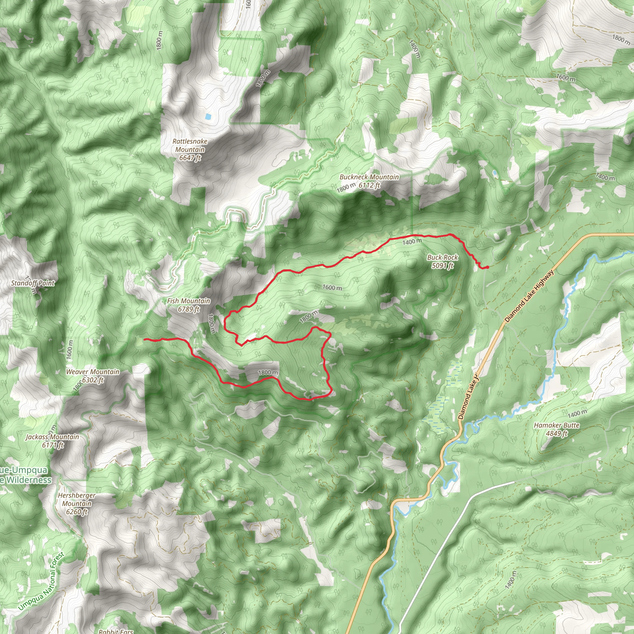 Buck Canyon Trail mobile static map