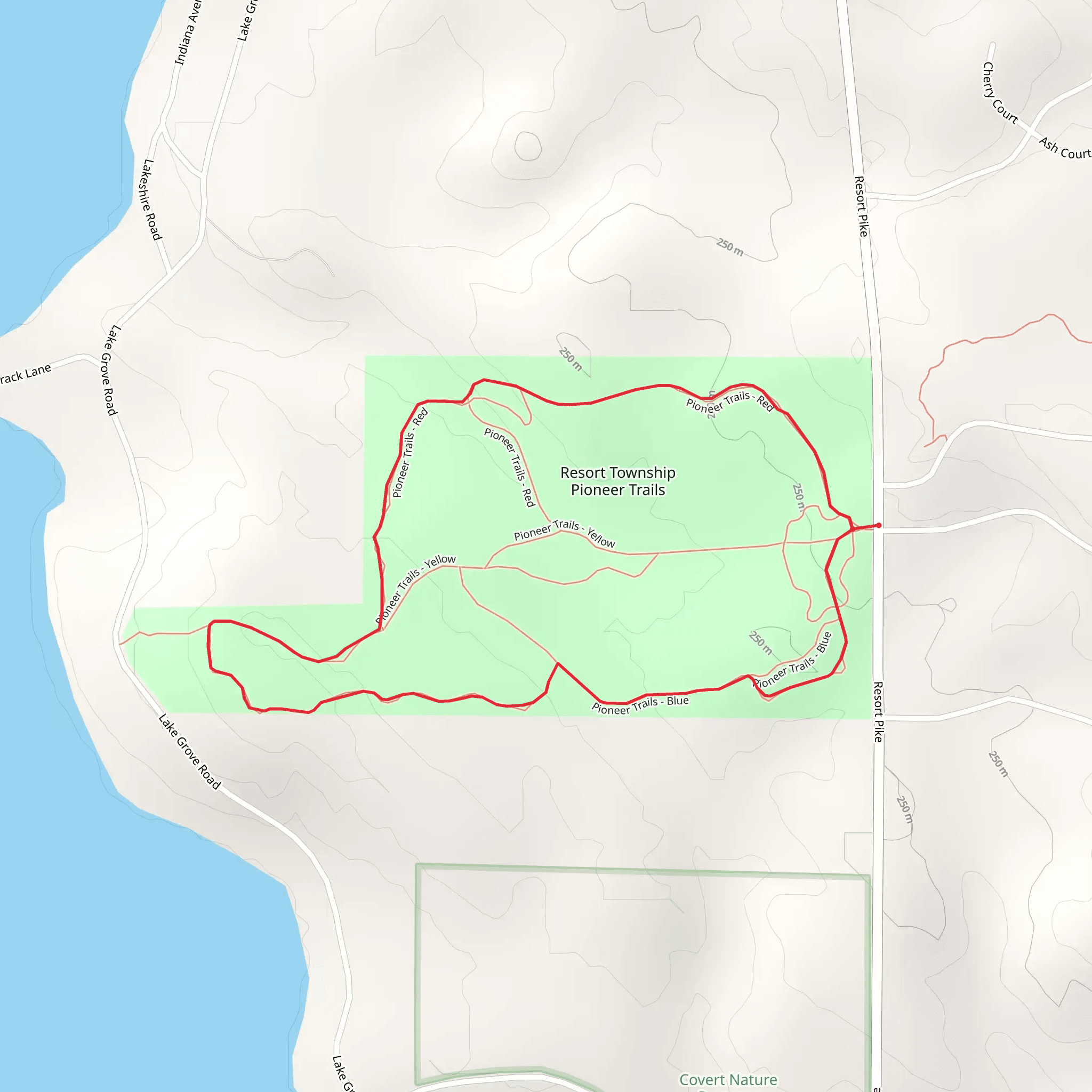 Resort Township Pioneer Trails Loop mobile static map