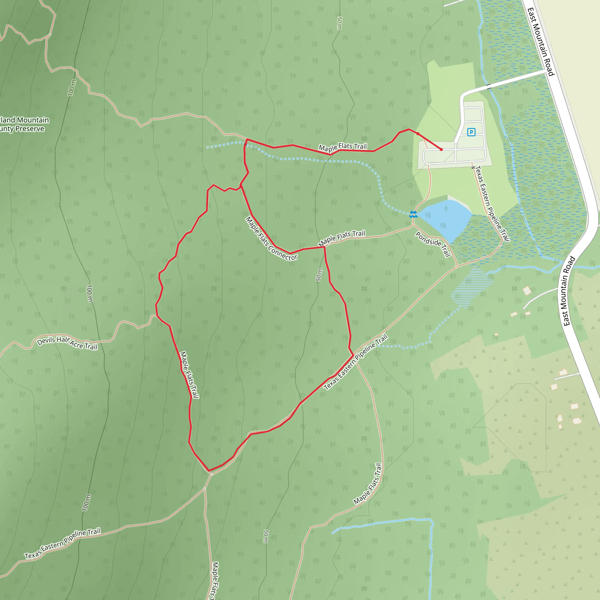Pipeline - White Circle - White Triangle Loop mobile static map