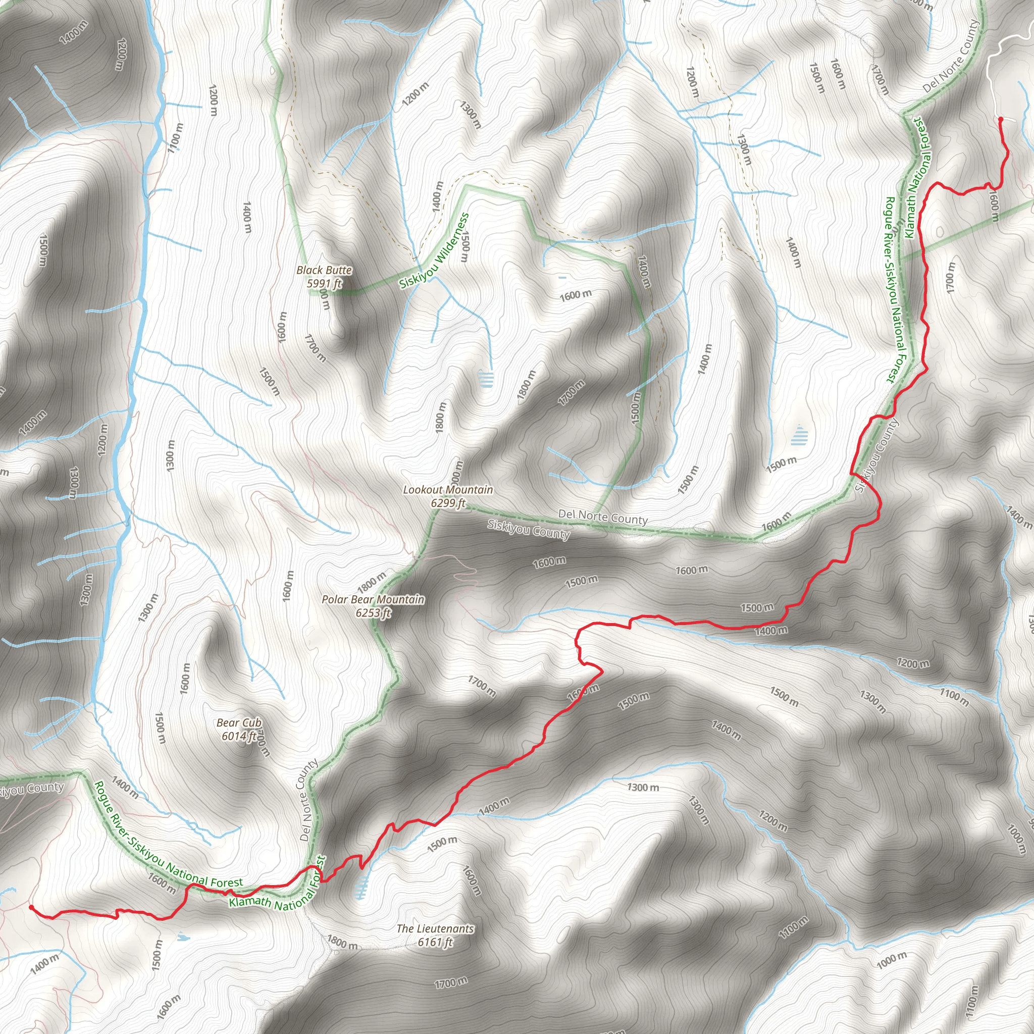 Poker Flat - Young's Valley Trail mobile static map
