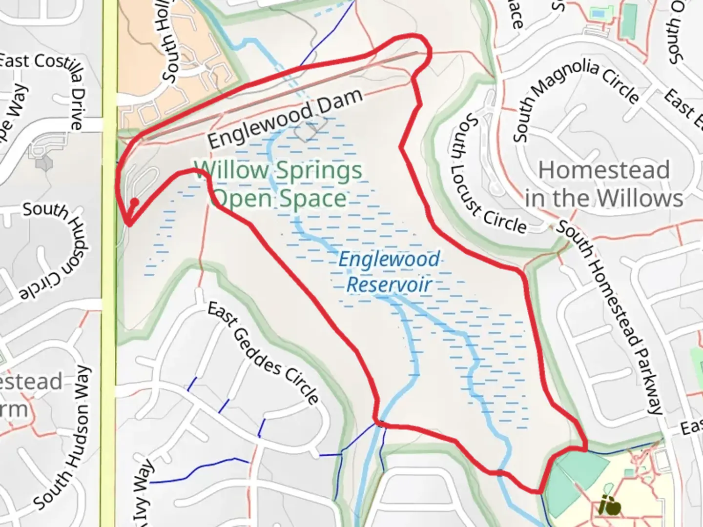 An image depicting the trail Willow Creek Loop Trail and its surrounding area.