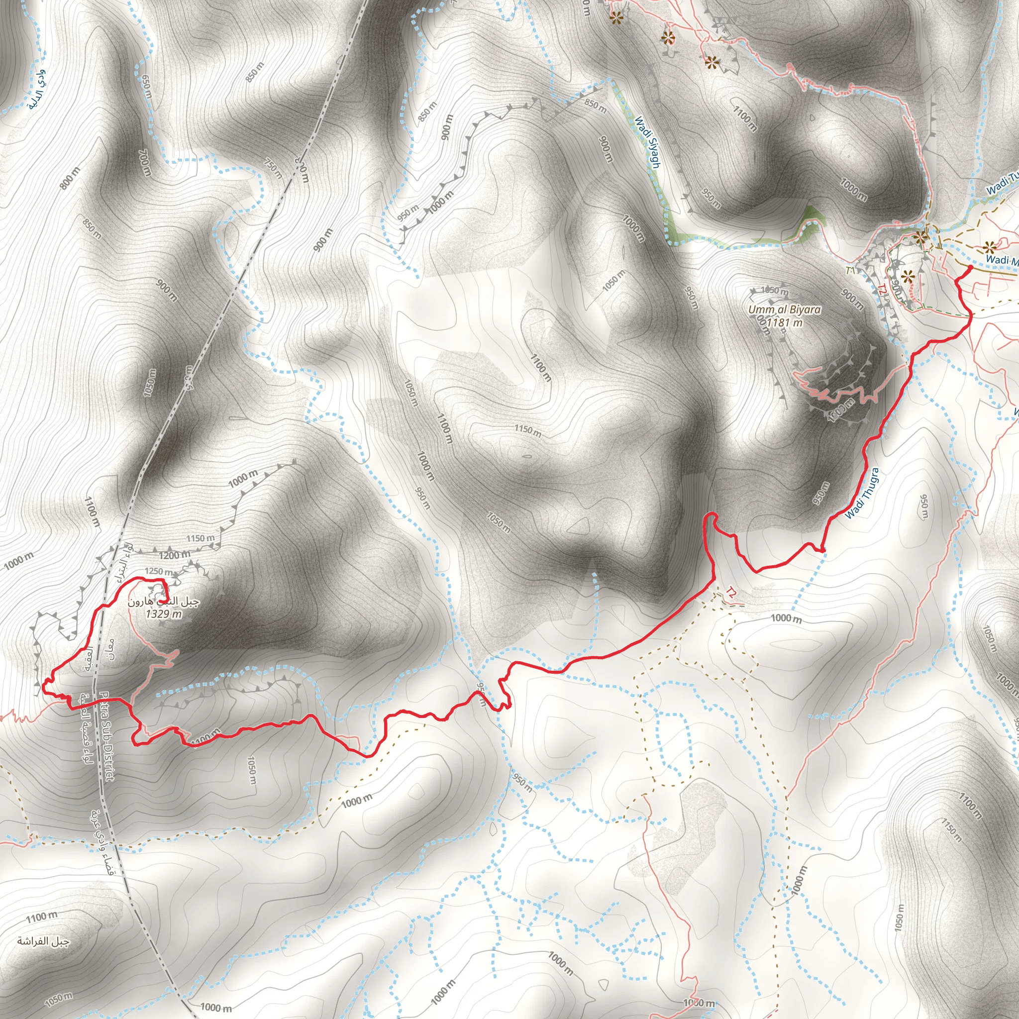 Tomb of High Priest Aaron Walk via Jabal Harun Trail mobile static map