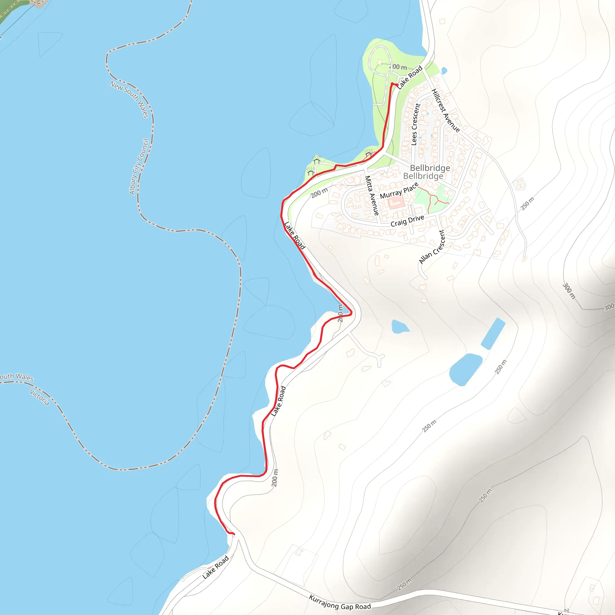 Bellbridge Foreshore Walk mobile static map