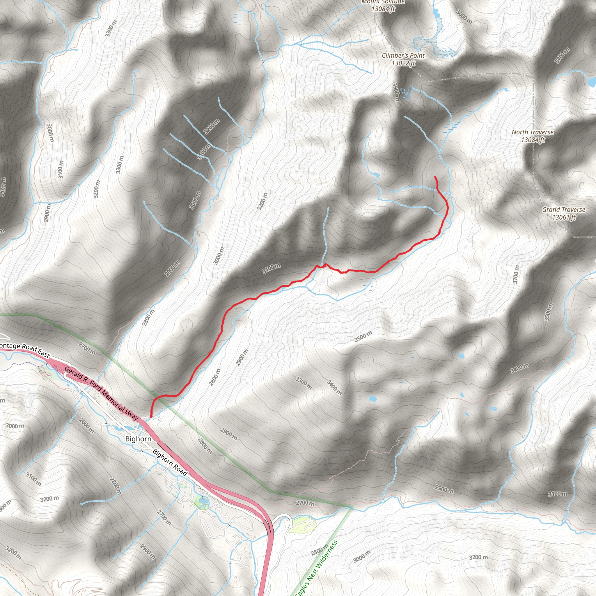 Bighorn Trail mobile static map