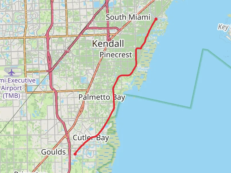 Old Cutler Trail from Blue Heron Park