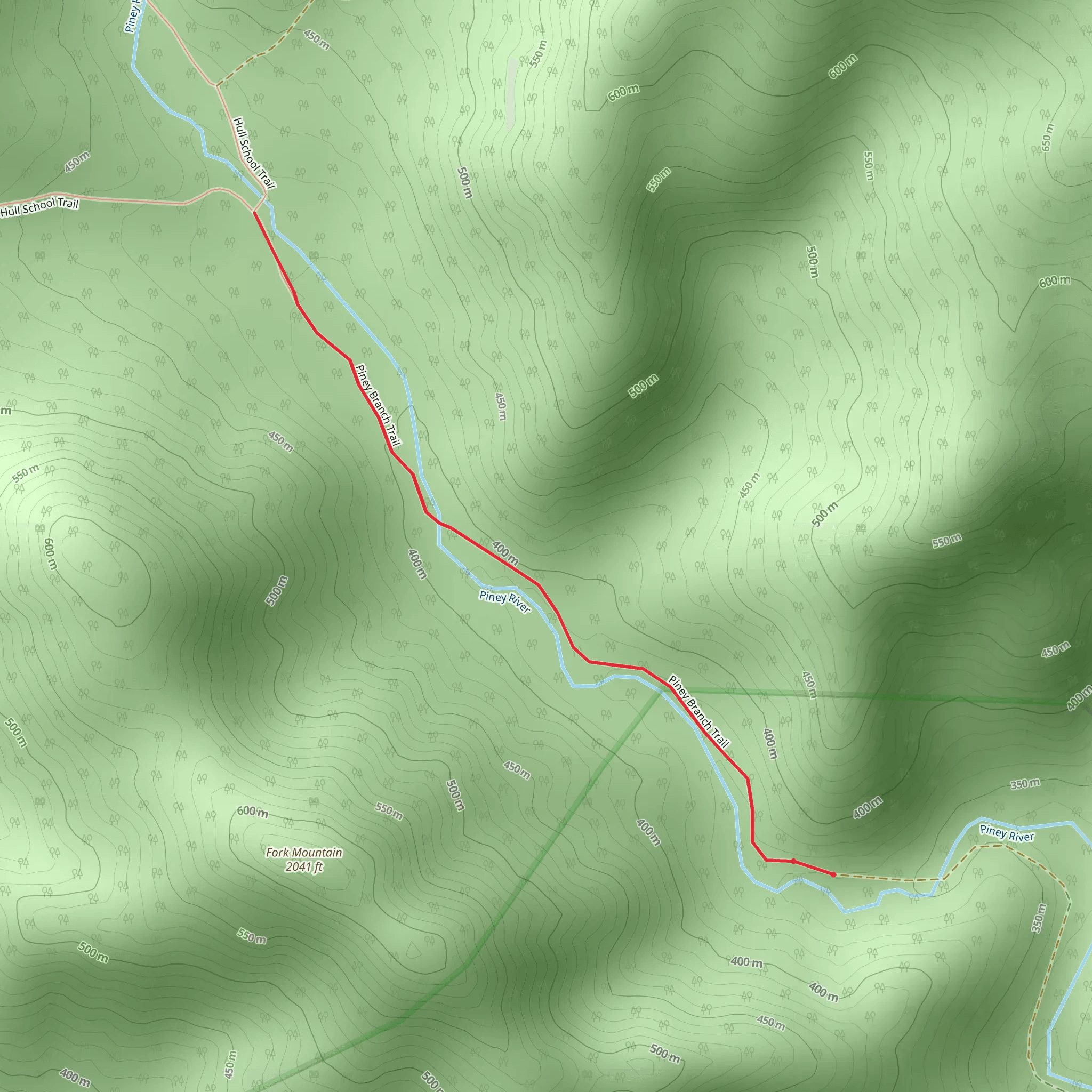 Piney Branch Horse Trail mobile static map