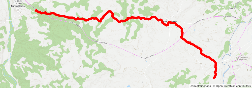 Beceite - Cretas - Torre del Campte PR TE 169 stage 2 Map
