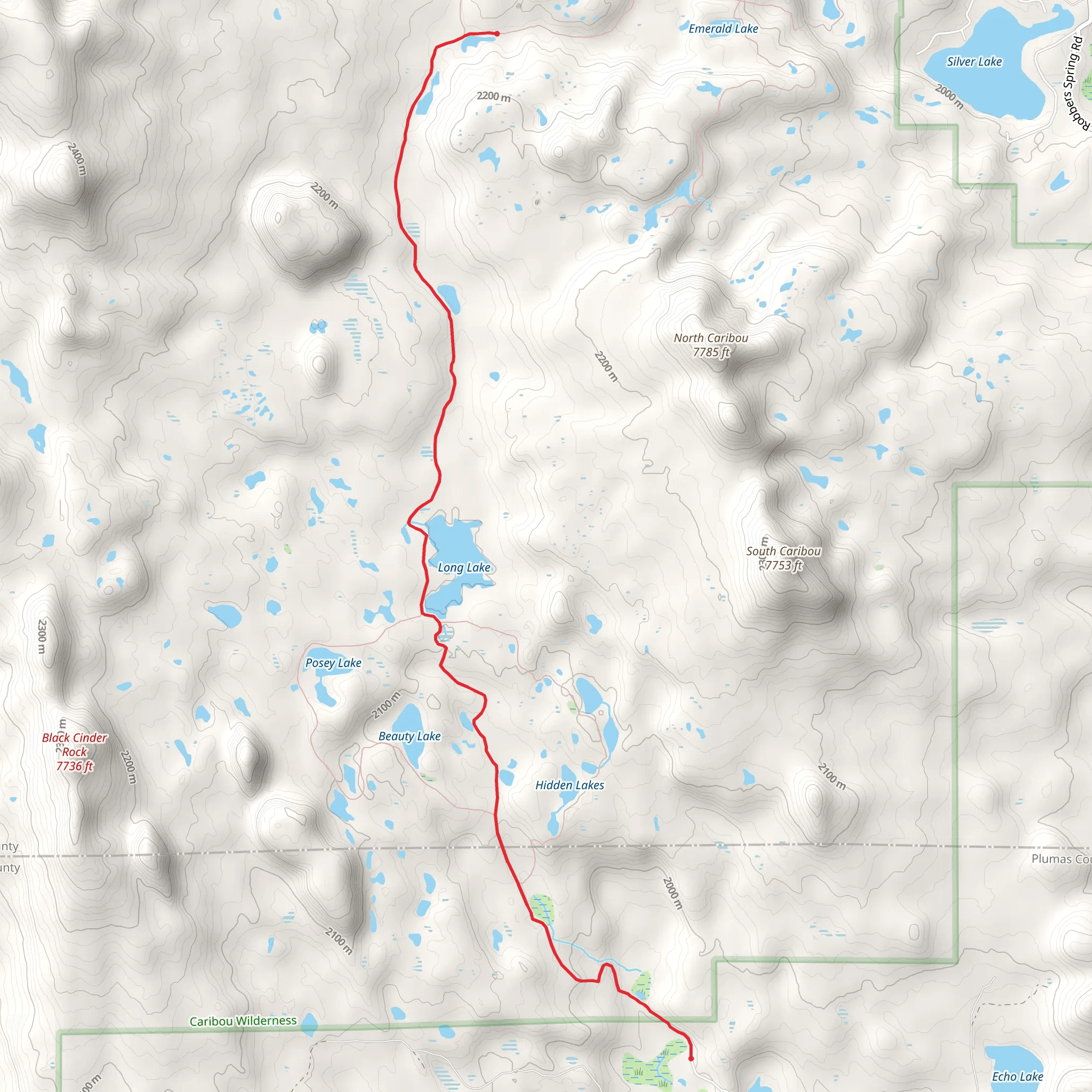 Long Lake and North Divide Lake mobile static map
