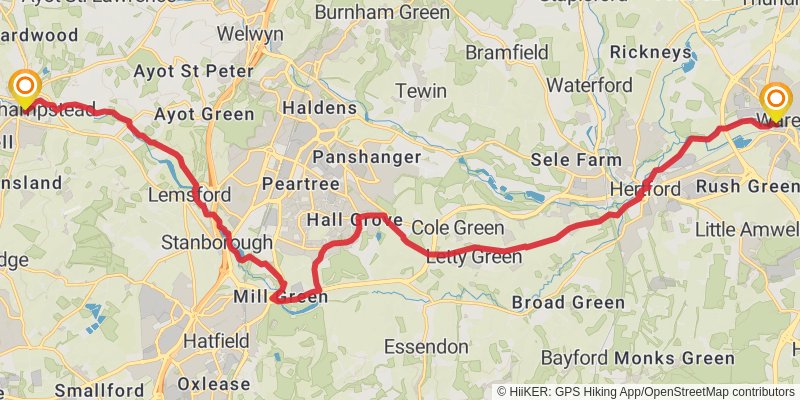 Lea Valley Walk stage 3 Map