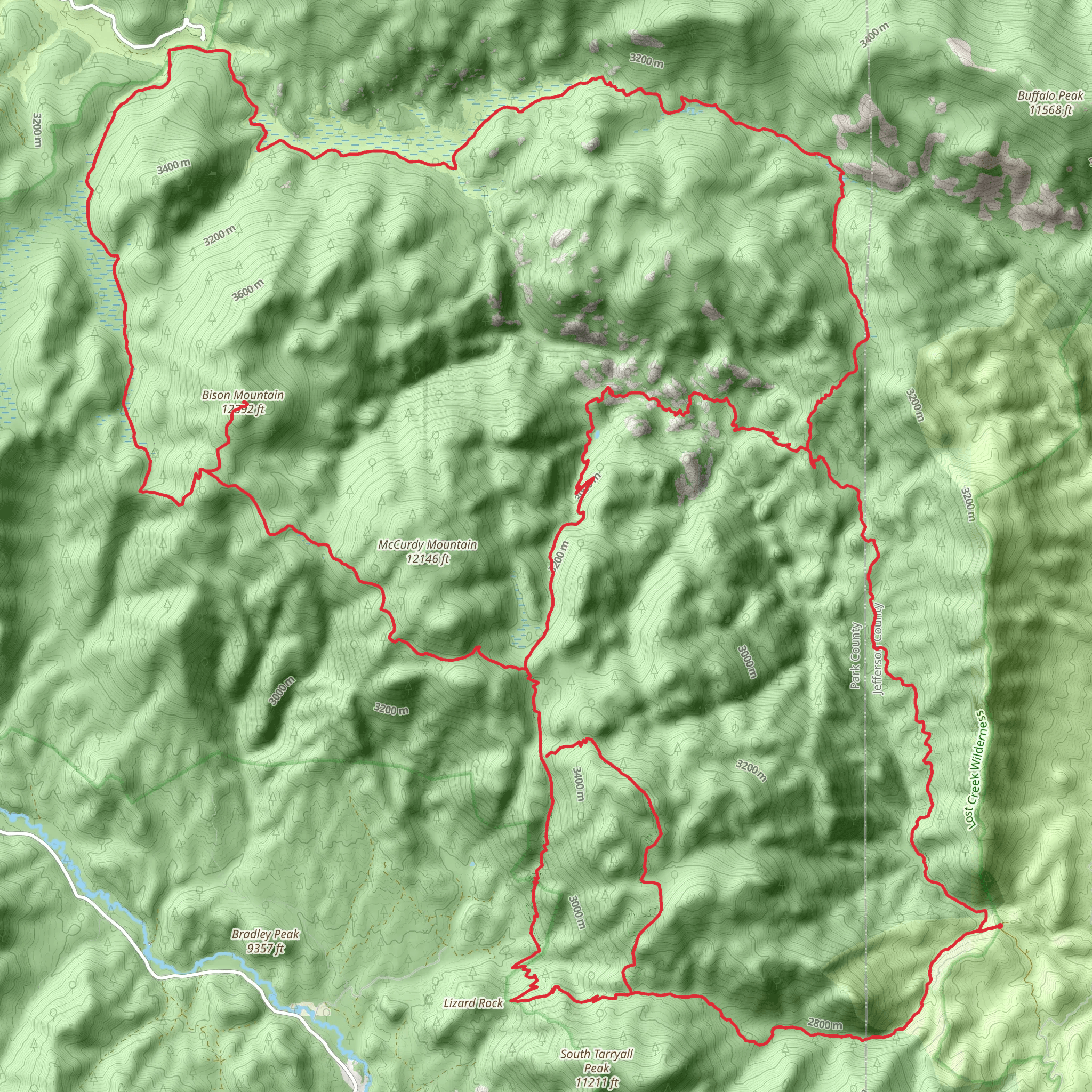 Lost Creek Wilderness Loop mobile static map