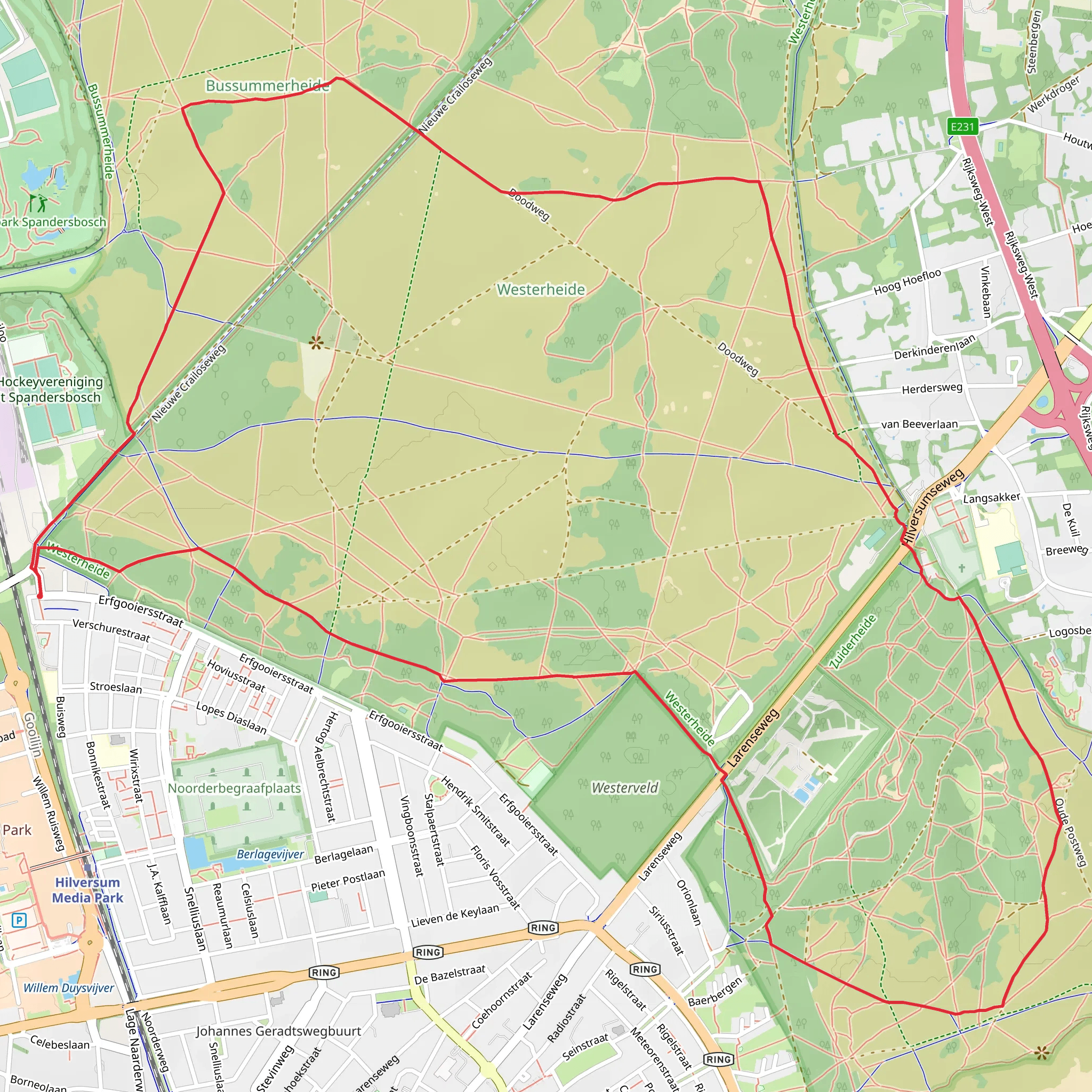 Westerheide Loop mobile static map
