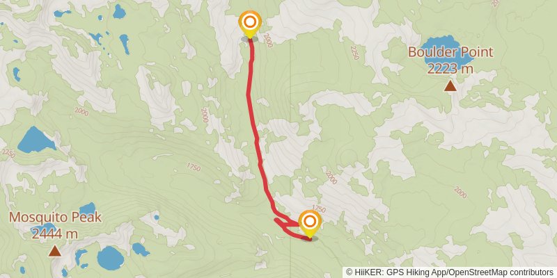 Carter Lake Loop Trail spur 2 Map