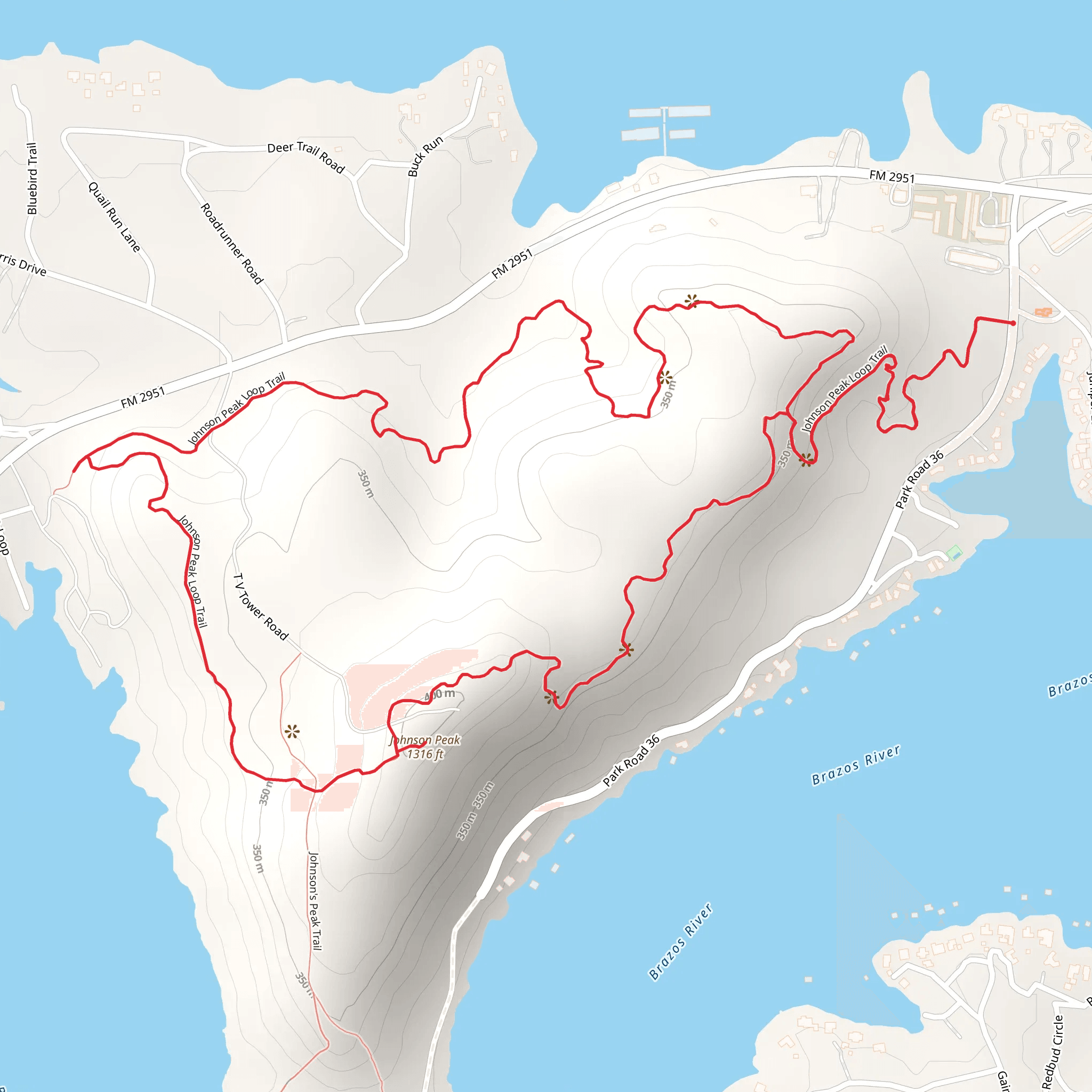 Johnson Peak Loop Trail mobile static map