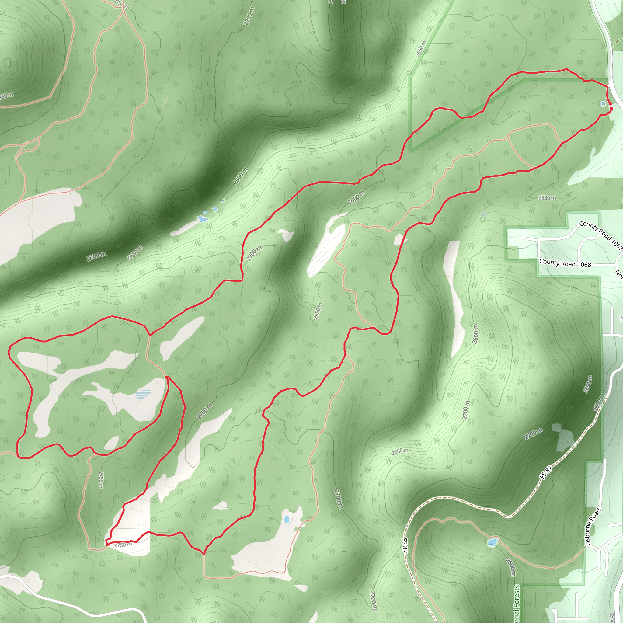 Squirrel Springs - Pinyon Cedar, Juniper Loop Trail mobile static map