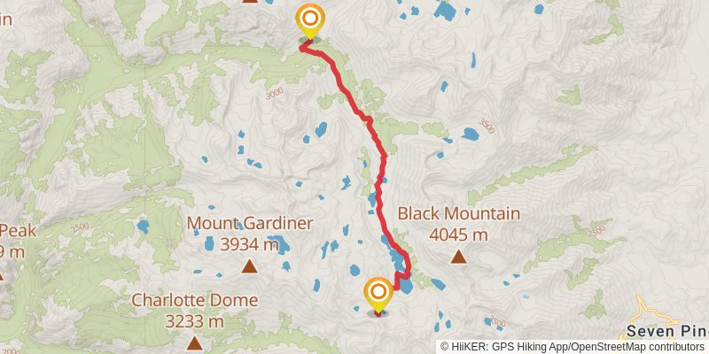 John Muir Trail stage 17 Map